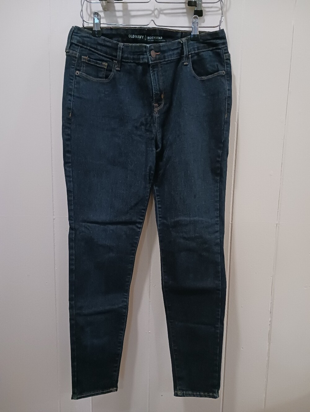 Old Navy Rockstar Mid-Rise Dark Wash Skinny Jeans